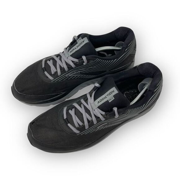 Brooks Addiction Walker 1103192E083 Black Running Shoes Sneakers Men 12 Wide 2E - Picture 3 of 11
